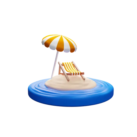 Summer Vacation  3D Icon