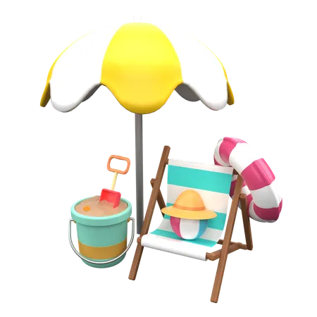 Summer Vacation  3D Icon