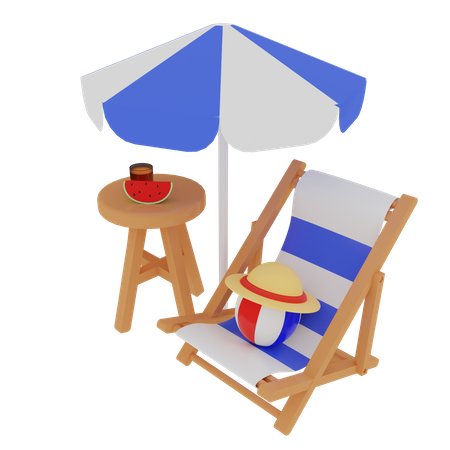 Summer Vacation  3D Icon