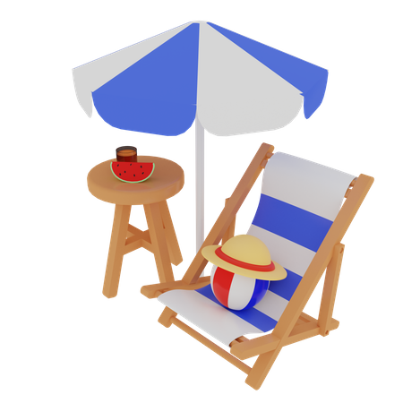 Summer Vacation  3D Illustration