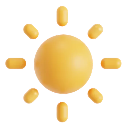 Sun With Sunlight 3D Icon