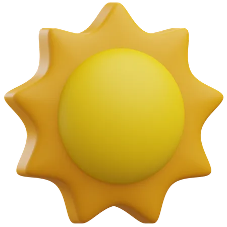 3 D Sun Illustration With Transparent Background 3D Icon
