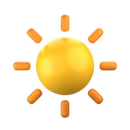 Sun 3 D Weather Icon 3D Icon