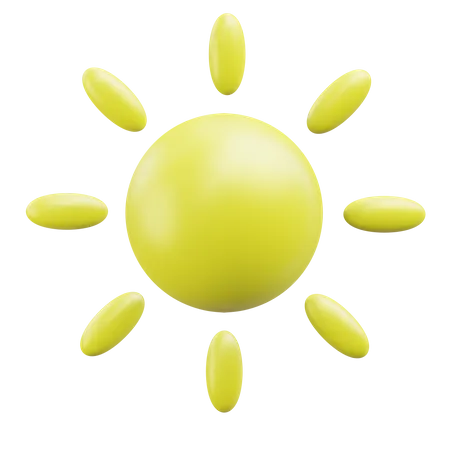 Sun Weather 3 D Icon Illustration With Transparent Background 3D Icon