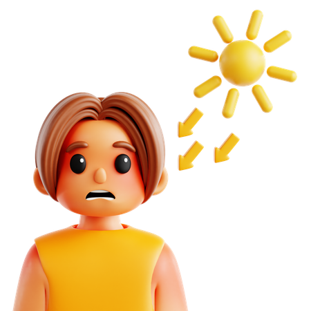 日光アレルギー  3D Icon