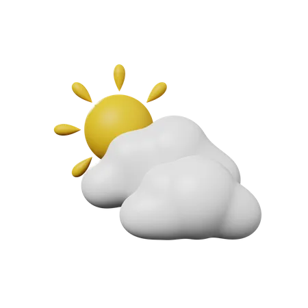 3 D Illustration Of Simple Icon Weather Concept Cloudy 3D Illustration