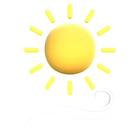 Sun And Wind  3D Icon