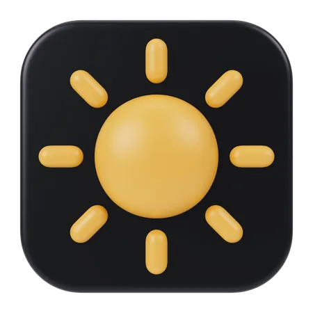 Sun App  3D Icon