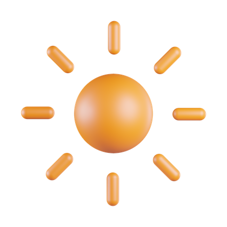 Sun Brightness High  3D Icon