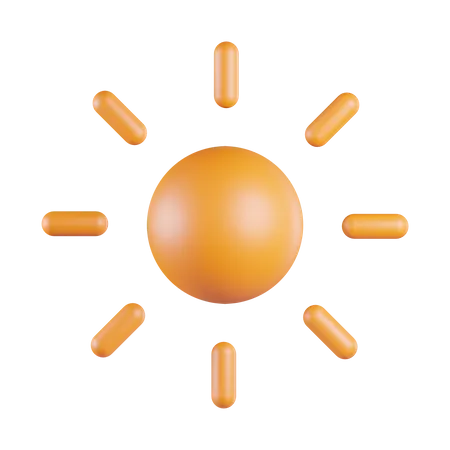 Sun Brightness High  3D Icon