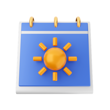 Sun Calendar  3D Icon