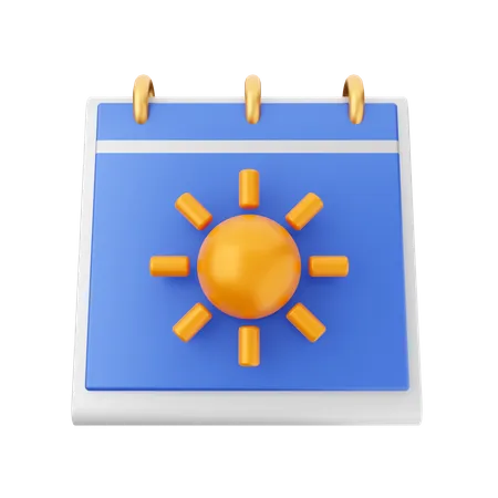 Sun Calendar  3D Icon