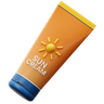 3d sun cream logo