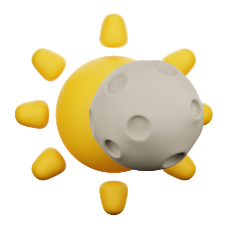 Sun Eclipse  3D Icon