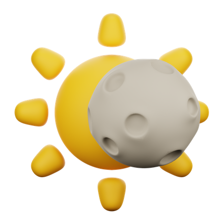 Sun Eclipse  3D Icon