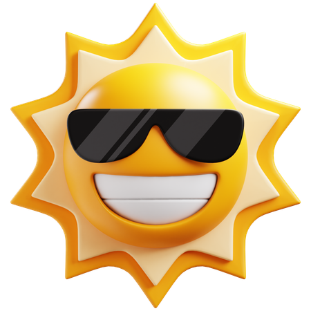 Sun emoji  3D Icon