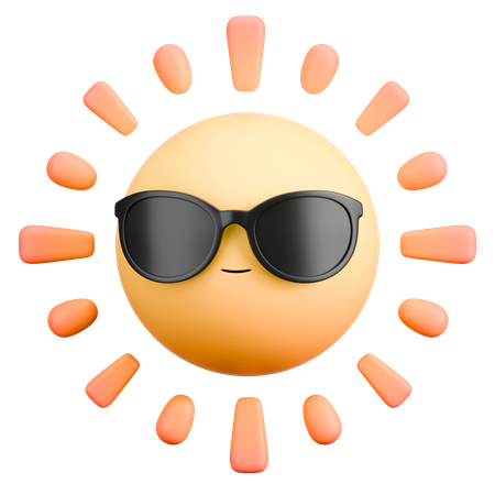 Sonnen-Emoji  3D Icon