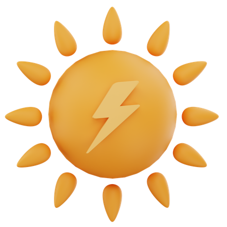 Sun Energy  3D Icon