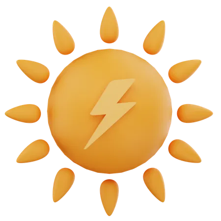 Sun Energy  3D Icon