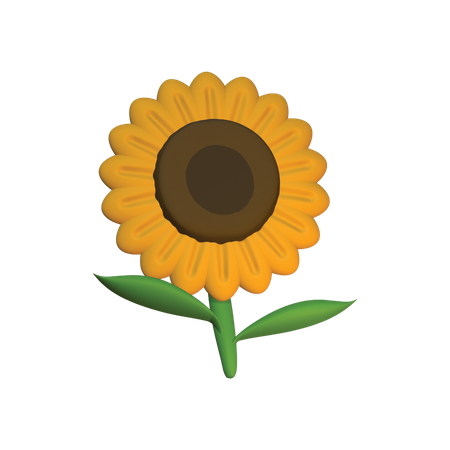 Sun Flower  3D Icon