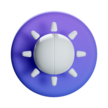 Sun Light Mode  3D Icon