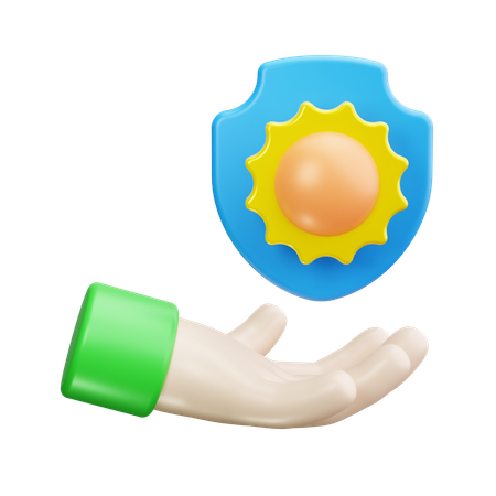 Sun Protection  3D Icon