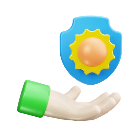 Sun Protection  3D Icon