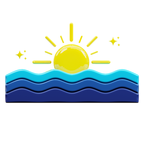 Sun Rise  3D Icon