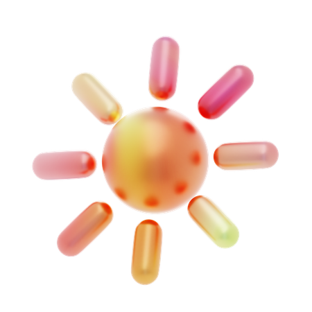 Sun Shape  3D Icon