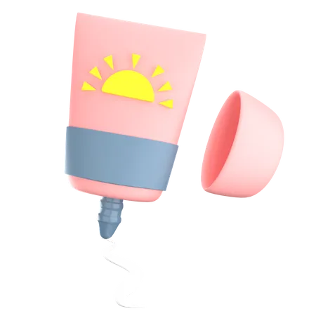 Sun Skin Lotion  3D Icon