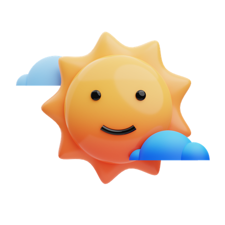 Sun Smiley 3D Illustration