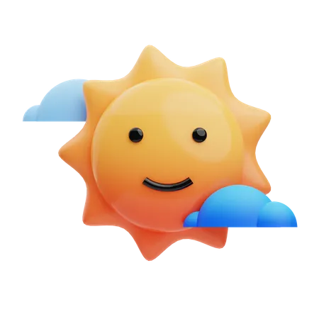 Sun Smiley  3D Illustration