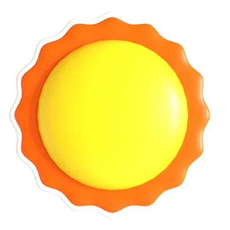 Sun Sticker  3D Icon
