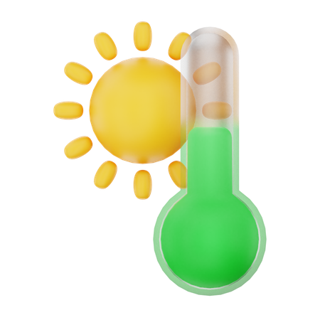 Sun Temperature  3D Icon