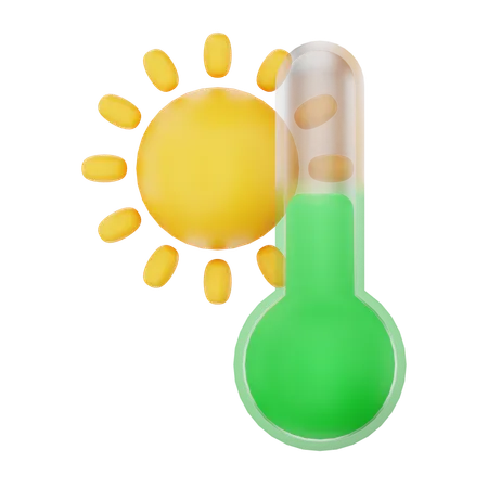 Sun Temperature  3D Icon