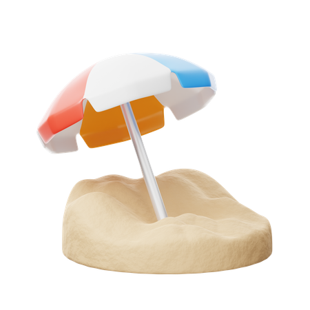 Sun umbrella  3D Icon