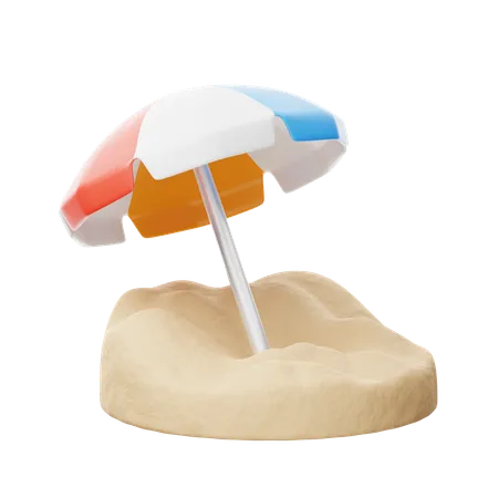 Sun umbrella  3D Icon