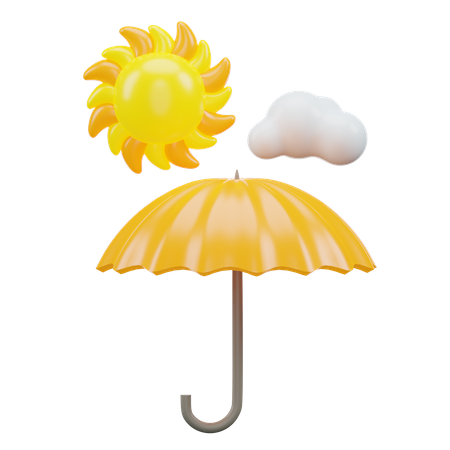 Sun Umbrella  3D Icon