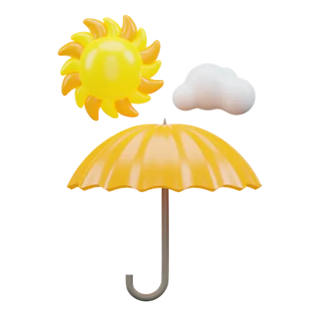 Sun Umbrella  3D Icon