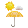 sun umbrella emoji 3d