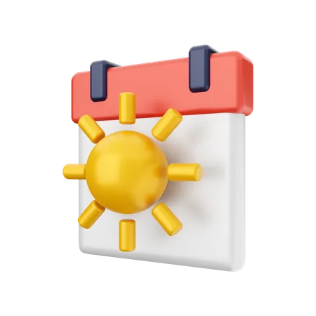Sun Weather  3D Illustration