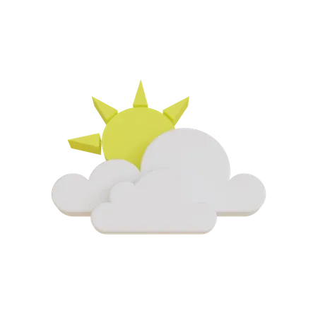 3 D Illustration Weather Icon Cloudy 3D Illustration