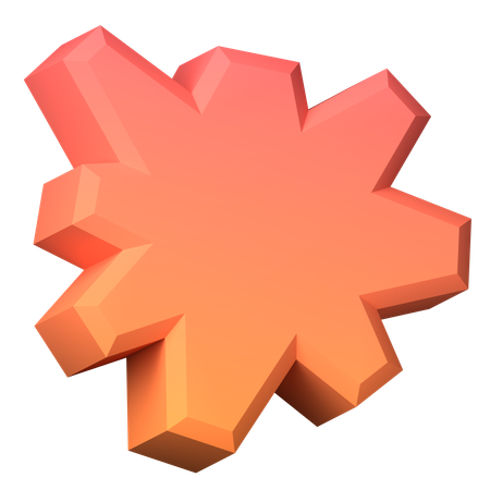 Sunburst Star Shape  3D Icon