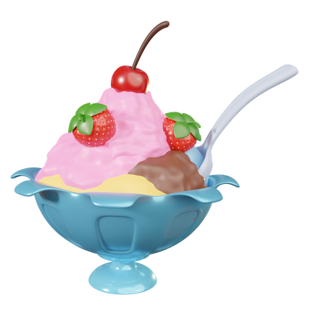 Sundae de sorvete  3D Icon