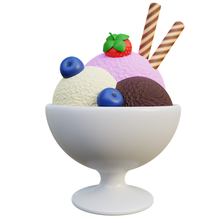 Sundae de sorvete  3D Icon