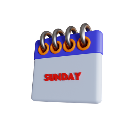 Sunday  3D Icon