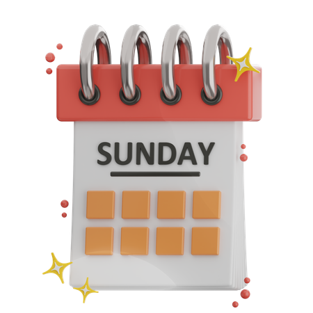 Sunday  3D Icon