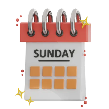 Sunday  3D Icon