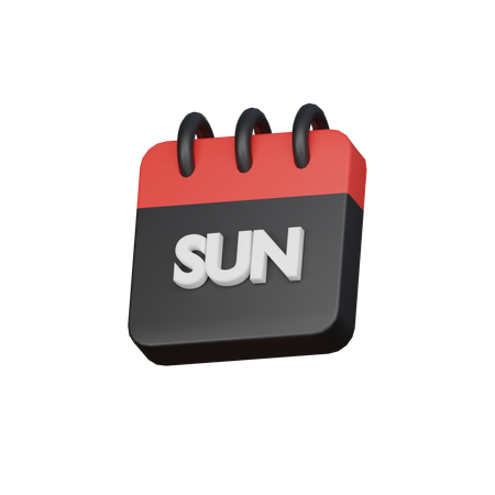 Sunday  3D Icon