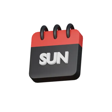 Sunday  3D Icon